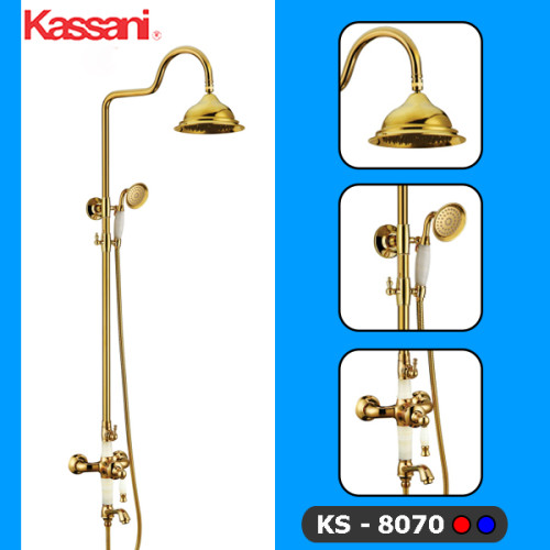 BỘ SEN TẮM ĐỨNG MẠ VÀNG KASSANI KS-8070